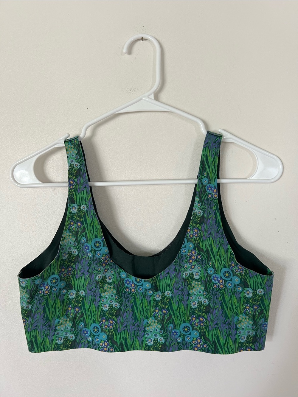Knix x Anna Sui LuxeLift Pullover Bra Green Floral Medium - Picture 4 of 5